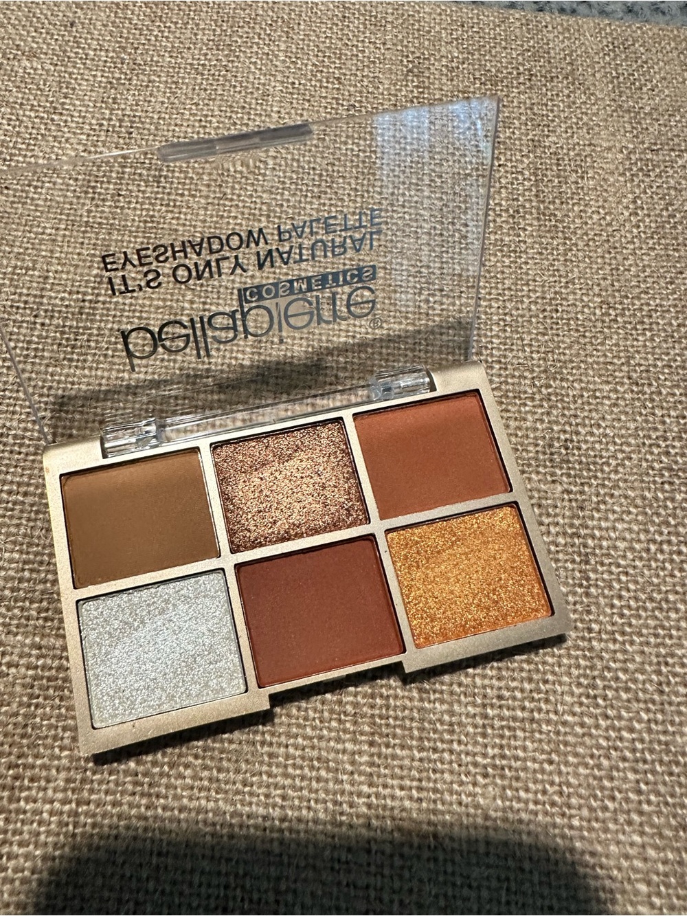 Bellapierre 6-Color Eyeshadow Palette — Warm Brown & Gold Tones